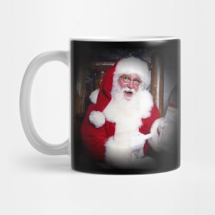 Santa's list black vignette Mug